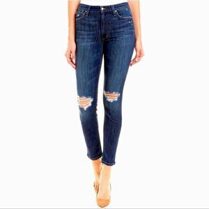 Joe’s High Rise Distressed Skinny Ankle Faith Denim Jeans Sz 30
